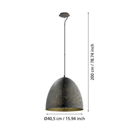 Eglo 49815 - Suspension SAFI 1xE27/60W