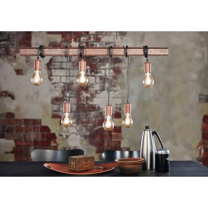 Eglo - Lampadario a sospensione con filo TOWNSHEND 6xE27/60W/230V