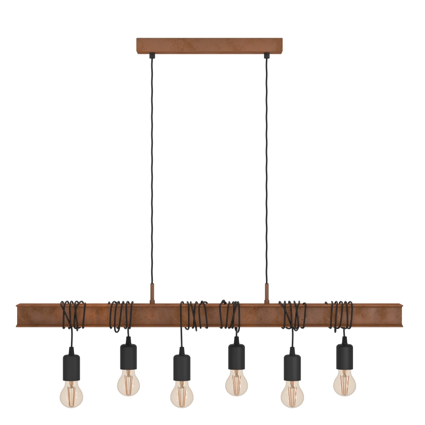 Eglo - Lustre fil TOWNSHEND 6xE27/60W/230V