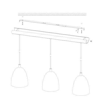 Eglo - Lampada a sospensione 3xE27/60W