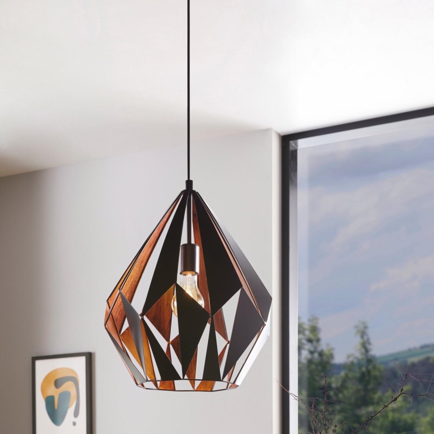 Eglo 49878 - Lampada a sospensione CARLTON 1 1xE27/60W/230V