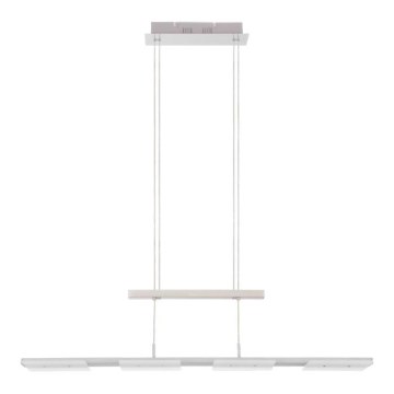 Eglo 54992 - Dimmbarer LED‑Pendelleuchter an Seil, 4×LED / 4,5 W / 230 V, mattchrom