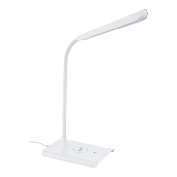 Eglo 55123 - Dimmbare LED-Tischlampe mit kabelloser Ladefunktion LED/5,5W/230V weiß