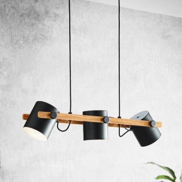 Eglo 55234 - Lampadario a sospensione con filo HORNWOOD 3xE27/60W/230V