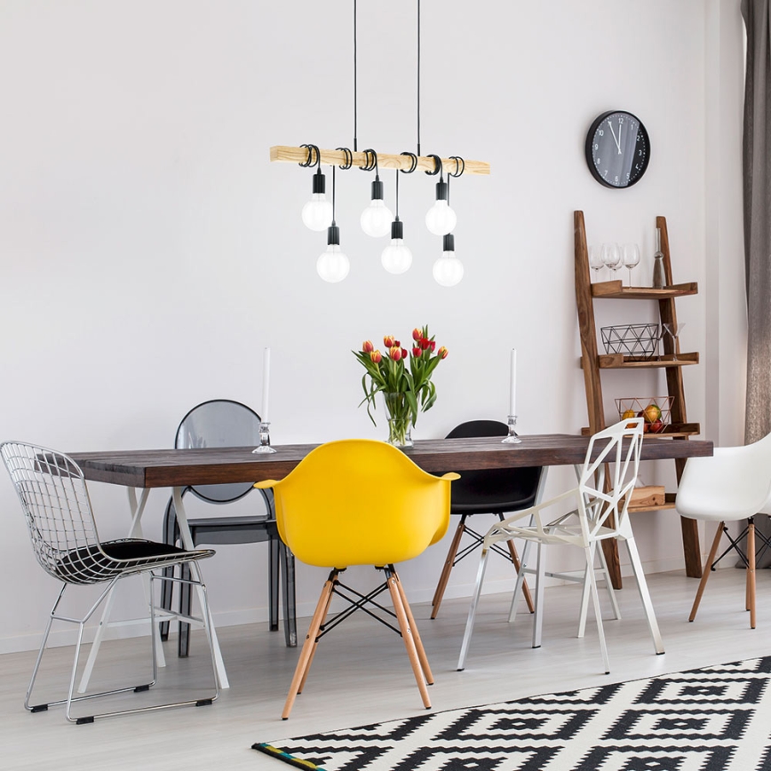 Eglo 55242 - Lampadario a sospensione con filo TOWNSHEND 6xE27/60W/230V