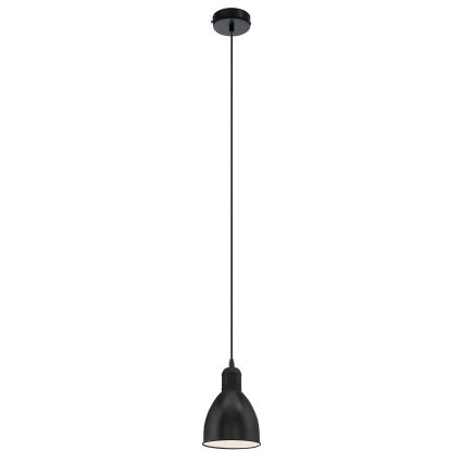 Eglo 55243 - Pendelleuchte PRIDDY mit Kabelaufhängung 1xE27/60W/230V schwarz