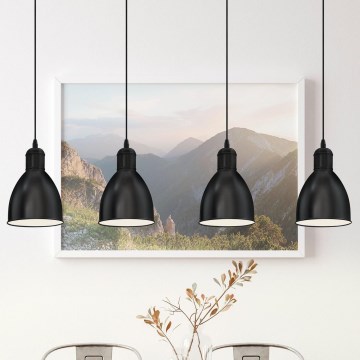 Eglo 55244 - Suspension sur câble PRIDDY 4xE27/60W/230V noire