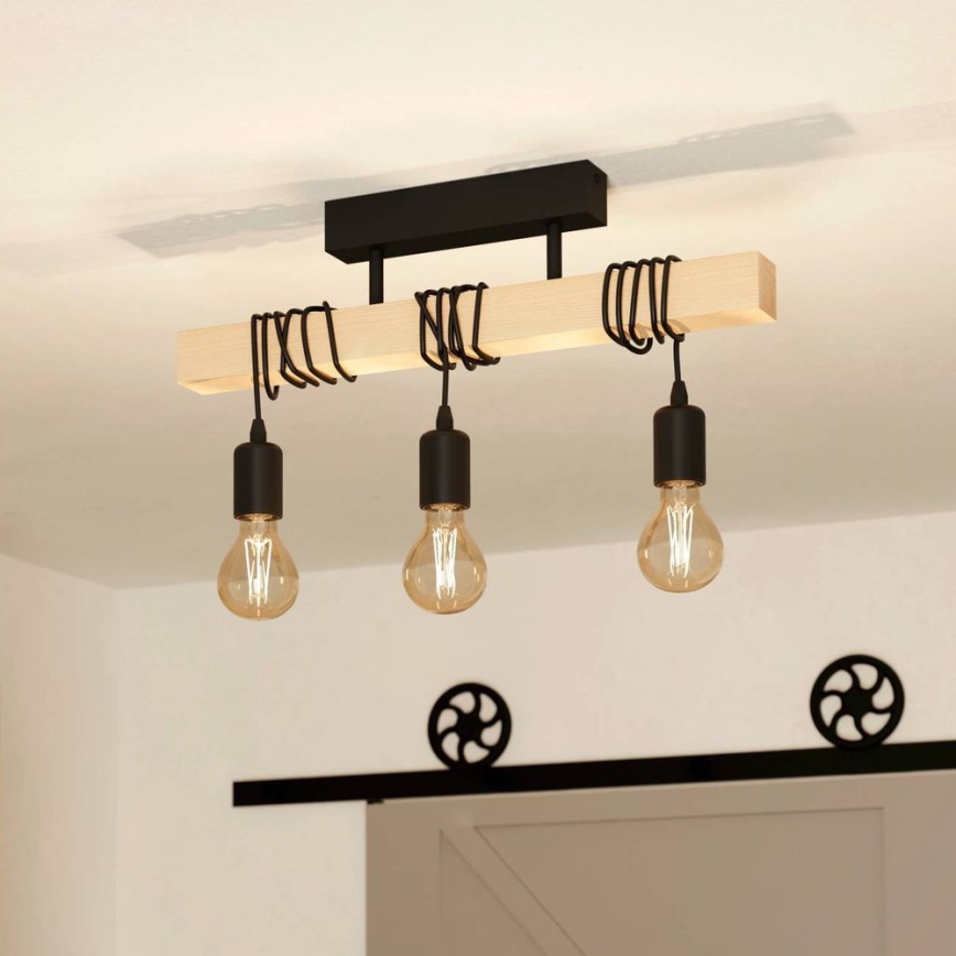 Eglo 55247 - Plafonnier TOWNSHEND 3xE27/60W/230V