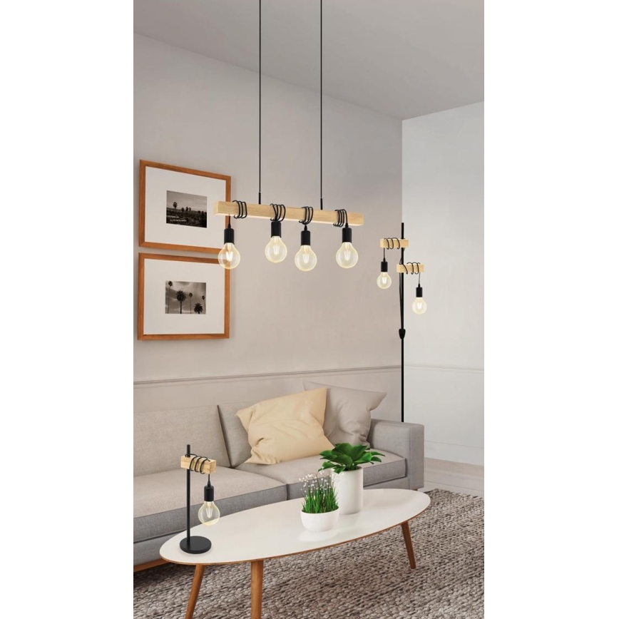 Eglo 55249 - Lampada da tavolo TOWNSHEND 1xE27/10W/230V