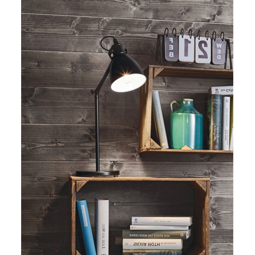 Eglo 55251 - Lampe de table PRIDDY 1xE27/40W/230V noire