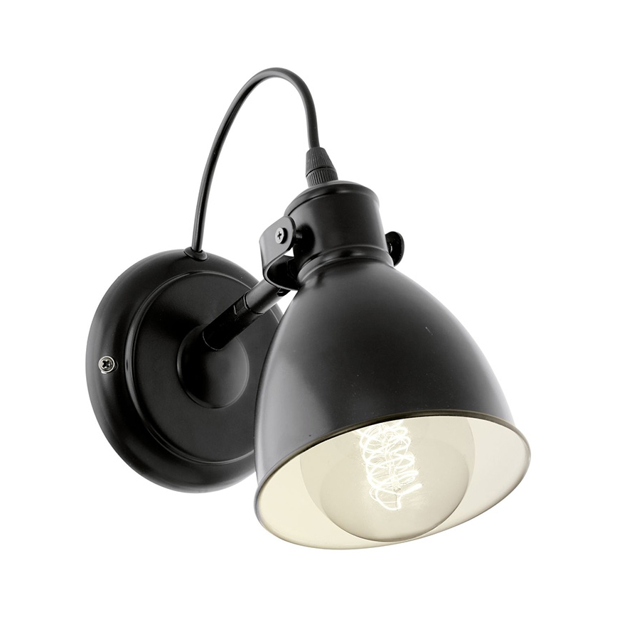 Eglo 55261 - Lampada da parete PRIDDY 1xE27/40W/230V nero