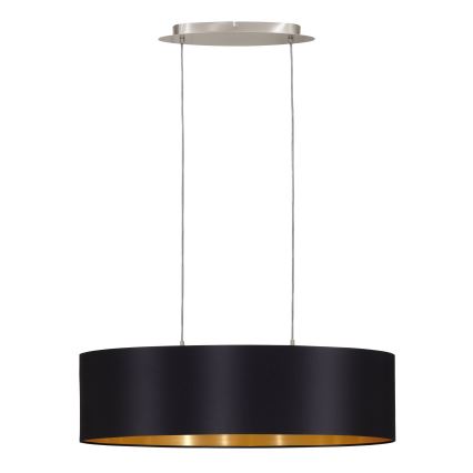 Eglo 55266 - Hängeleuchte MASERLO 2xE27/60W/230V schwarz