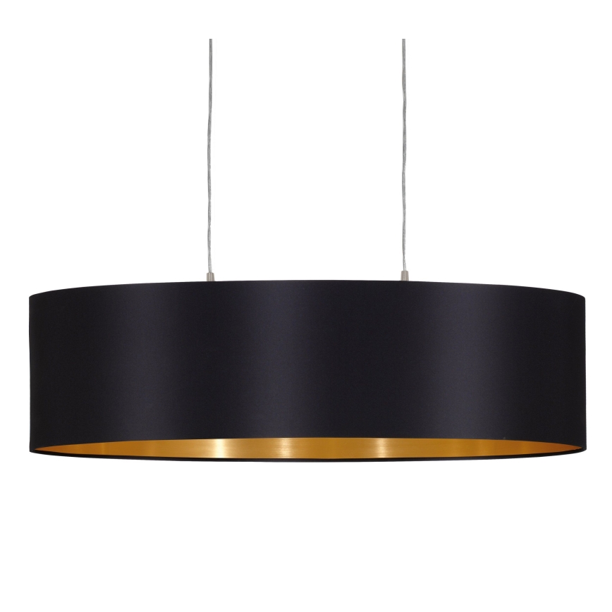 Eglo 55266 - Hängeleuchte MASERLO 2xE27/60W/230V schwarz
