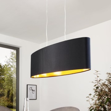Eglo 55266 - Lampadario a sospensione con filo MASERLO 2xE27/60W/230V nero