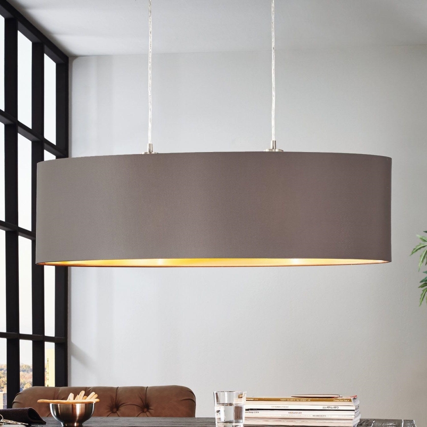 Eglo 55271 - Hängeleuchte MASERLO 2xE27/60W/230V braun