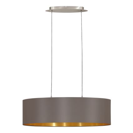 Eglo 55271 - Hängeleuchte MASERLO 2xE27/60W/230V braun