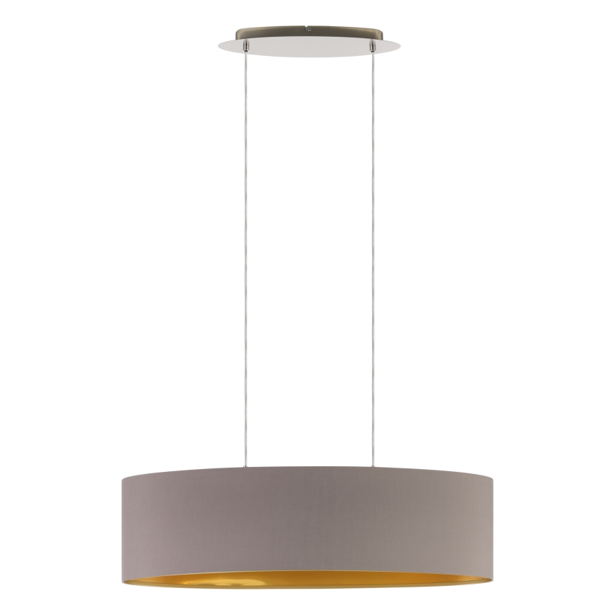 Eglo 55271 - Hängeleuchte MASERLO 2xE27/60W/230V braun