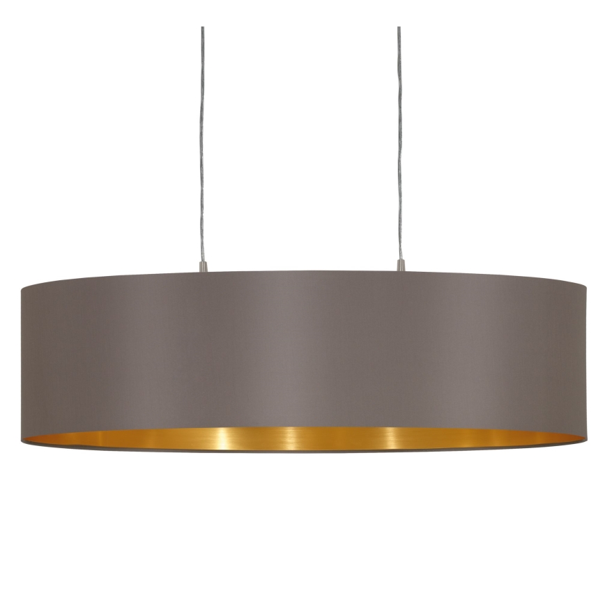 Eglo 55271 - Hängeleuchte MASERLO 2xE27/60W/230V braun