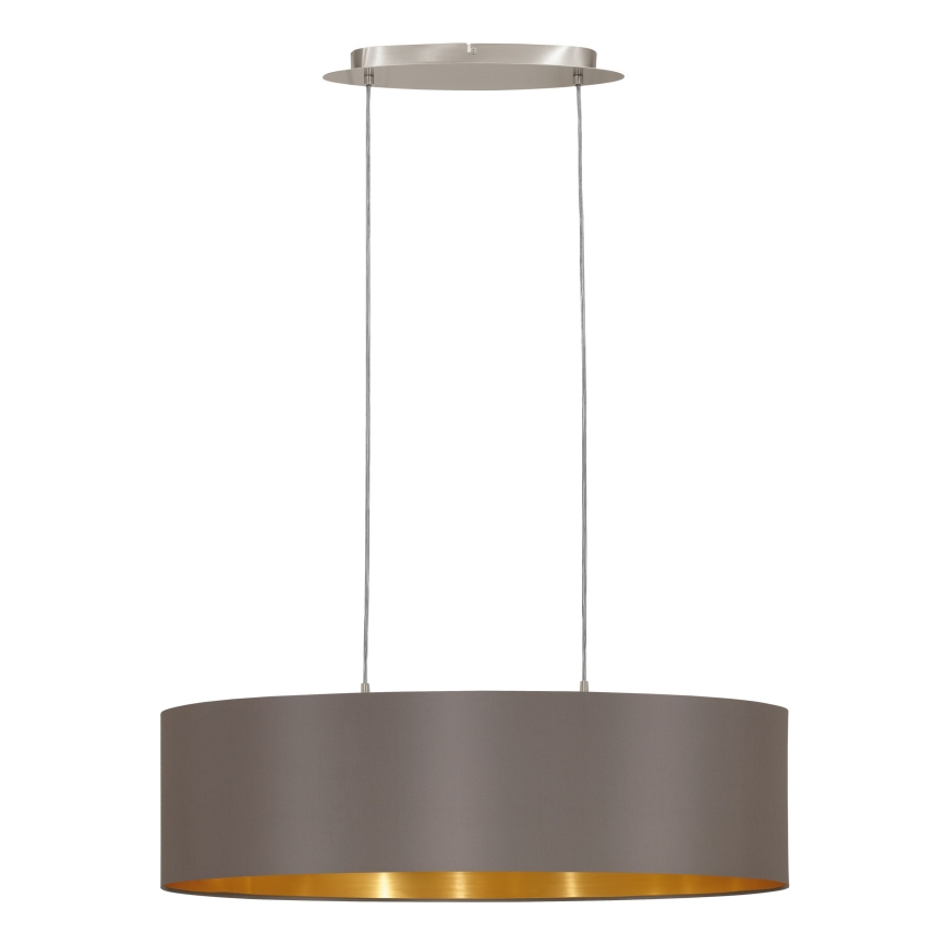 Eglo 55271 - Lampadario a sospensione con filo MASERLO 2xE27/60W/230V marrone
