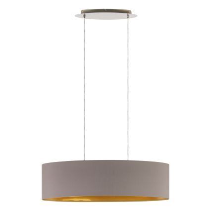 Eglo 55271 - Lampadario a sospensione con filo MASERLO 2xE27/60W/230V marrone