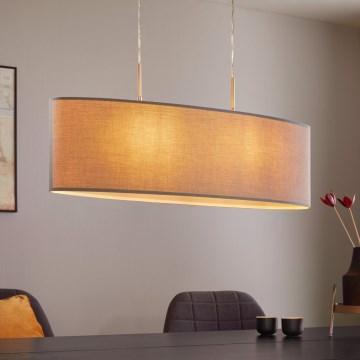 Eglo 55276 - Lampada a sospensione con cavo PASTERI 2xE27/60W/230V grigio