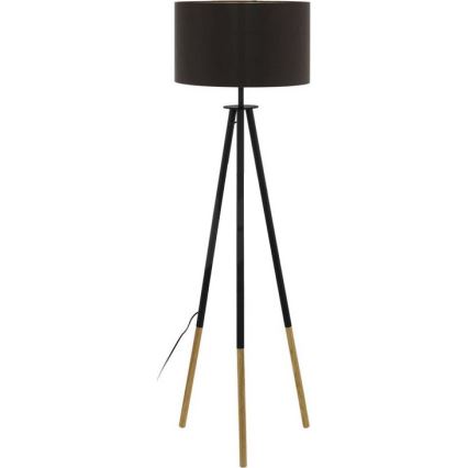 Eglo 55291 - Lampada con piedistallo BIDFORD 1xE27/60W/230V nero/marrone