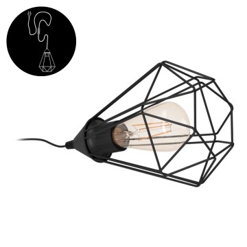 Eglo 55297 - Luce da tavolo con presa TARBES 1xE27/60W/230V