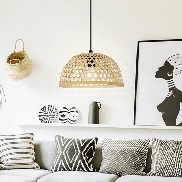 Eglo 55695 - Lampadario a sospensione con filo CLAVERDON 1xE27/40W/230V diametro 37 cm beige