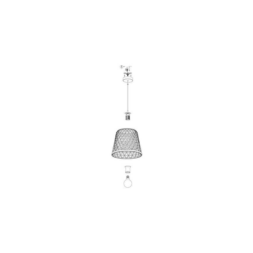 Eglo 55696 - Suspension sur câble KIRKCOLM 1xE27/60W/230V beige