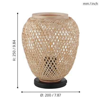 Eglo 55699 - Lampada da tavolo DEMBLEBY 1xE27/40W/230V beige