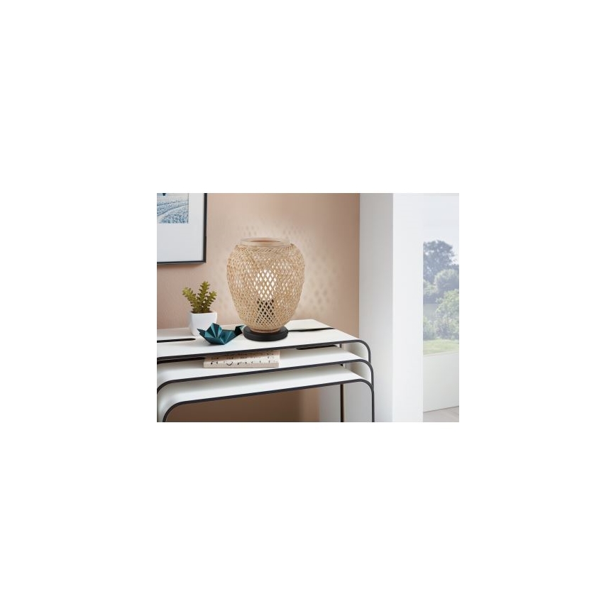 Eglo 55699 - Lampe de table DEMBLEBY 1xE27/40W/230V beige