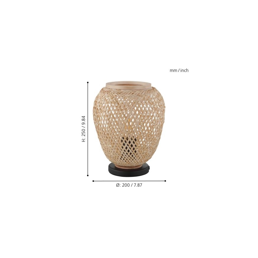 Eglo 55699 - Lampe de table DEMBLEBY 1xE27/40W/230V beige