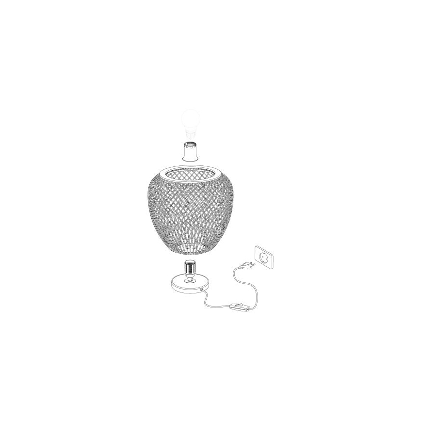 Eglo 55699 - Lampe de table DEMBLEBY 1xE27/40W/230V beige