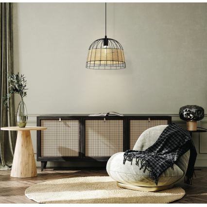 Eglo 55709 - Hängeleuchte ANWICK 1xE27/40W/230V Rattan