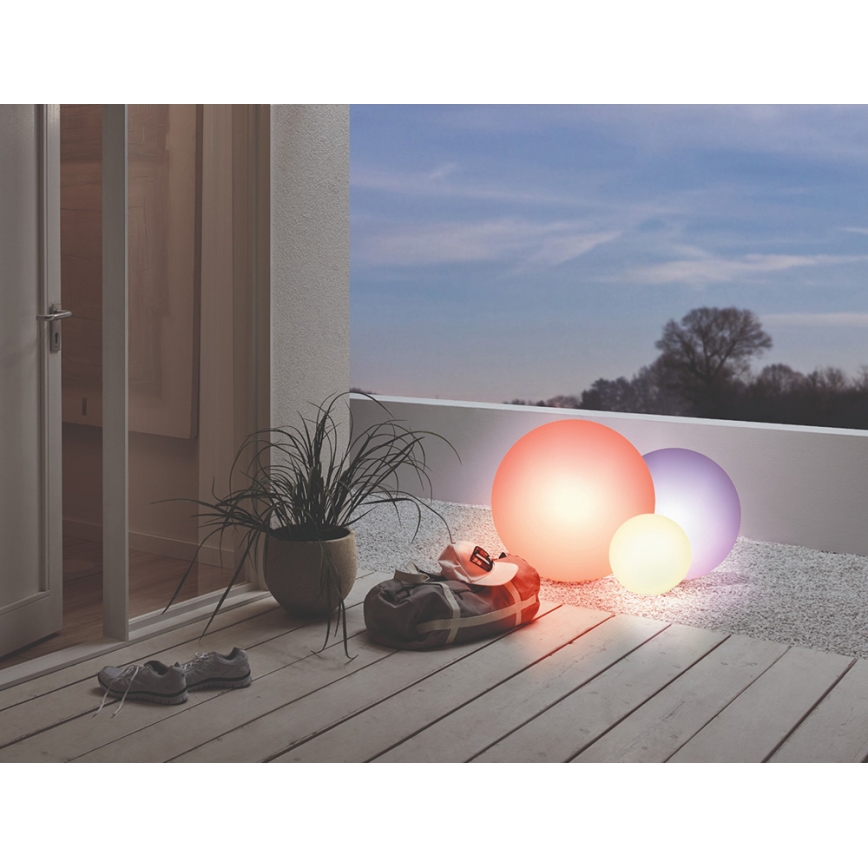 Eglo 55787 - Lampadaire extérieur LED RGBW MONTEROLO-C 1xE27/9W/230V 2700-6500K IP65 d. 39 cm + Télécommande