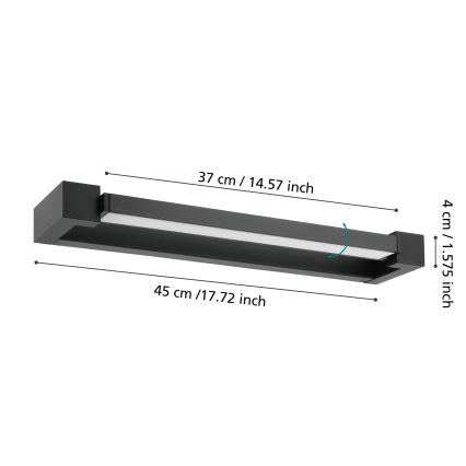 Eglo 56464 - Illuminazione a LED per specchi da bagno GEMILIANA LED/8,9W/230V 4000K 45 cm IP44