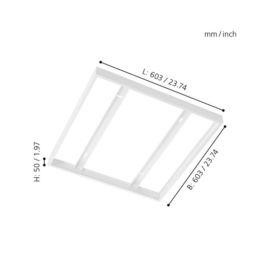 Eglo - Cornice pannello per soffitto 603x603mm