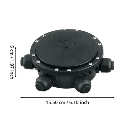 Eglo 61728 - Scatola di giunzione impermeabile 6 uscita CONNECTOR BOX 230V IP68