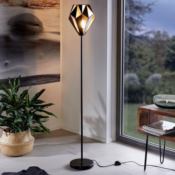 Eglo 62838 - Lampada con piedistallo CARLTON PRO 1xE27/60W/230V nero