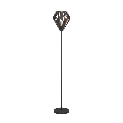 Eglo 62838 - Lampada con piedistallo CARLTON PRO 1xE27/60W/230V nero