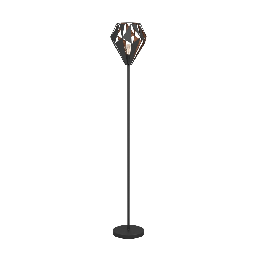 Eglo 62838 - Lampada con piedistallo CARLTON PRO 1xE27/60W/230V nero