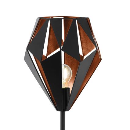 Eglo 62838 - Lampada con piedistallo CARLTON PRO 1xE27/60W/230V nero