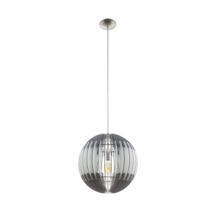 Eglo 63256 - Lampada a sospensione con cavo OLMERO PRO 1xE27/60W/230V Ø 40 cm grigio/bianco