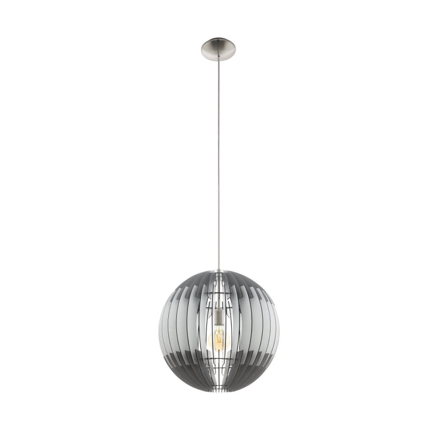 Eglo 63256 - Pendelleuchte mit Kabelaufhängung OLMERO PRO 1xE27/60W/230V Ø 40 cm grau/weiß