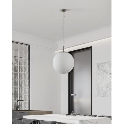Eglo 63271 - Pendelleuchte an Kabel PIEDALE 1xE27/60W/230V Ø 43 cm mattchrom
