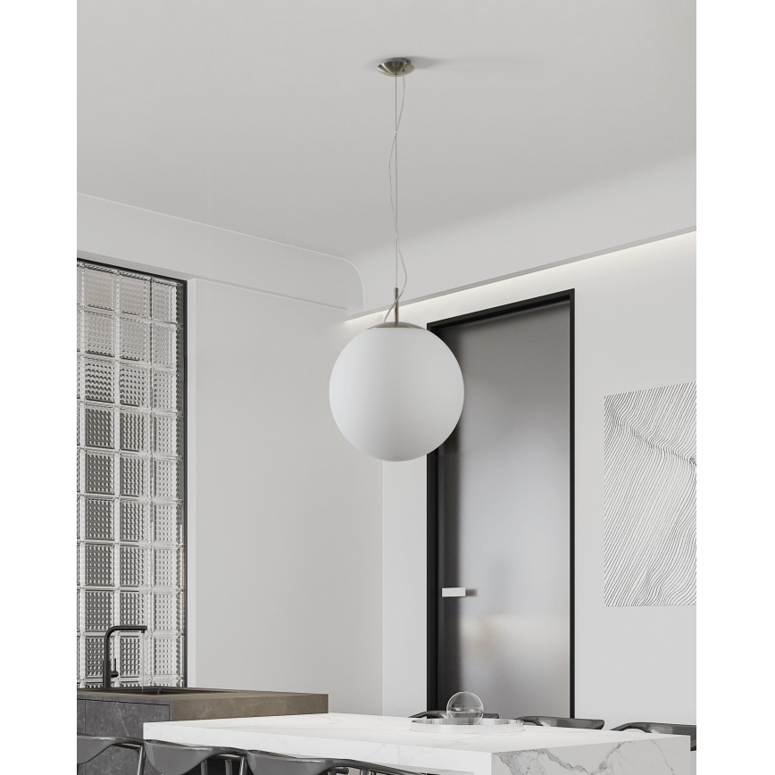Eglo 63271 - Pendelleuchte an Kabel PIEDALE 1xE27/60W/230V Ø 43 cm mattchrom