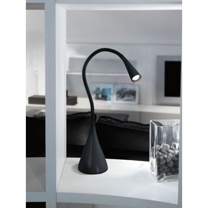 Eglo 64975 - Lampe de table flexible à intensité variable SNAPORA PRO LED/3,5W/230V 3000K noir