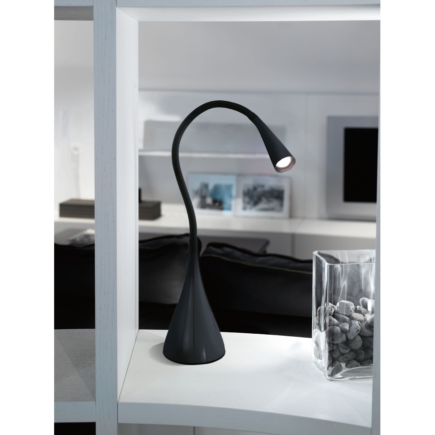 Eglo 64975 - Lampe de table flexible à intensité variable SNAPORA PRO LED/3,5W/230V 3000K noir