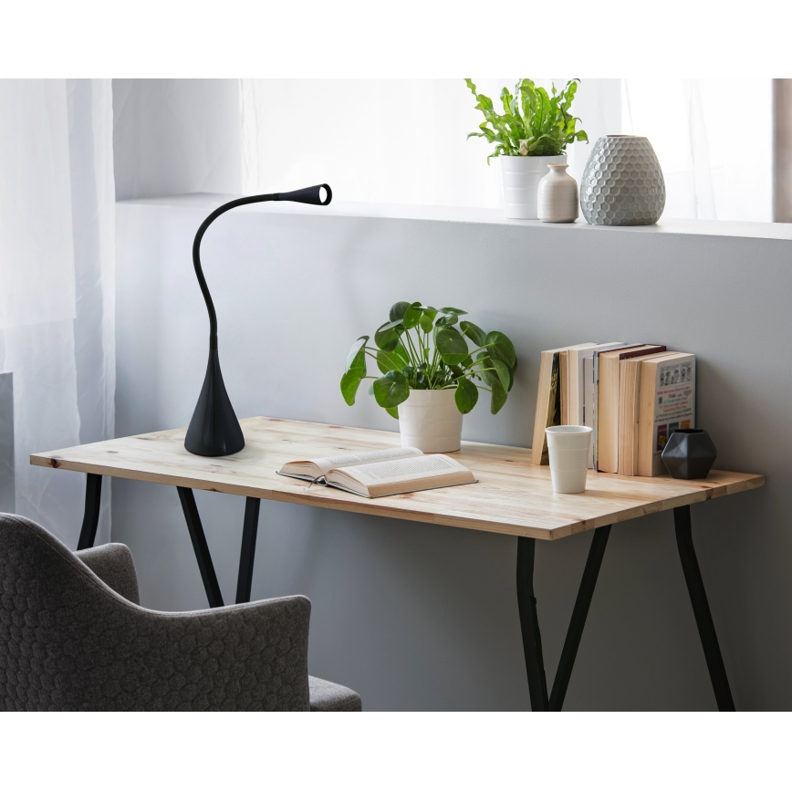 Eglo 64975 - Lampe de table flexible à intensité variable SNAPORA PRO LED/3,5W/230V 3000K noir