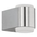 Eglo 65054 - Applique murale extérieure BRIONES PRO 2xLED/3W/230V IP44 chrome brillant